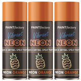 3X Paint Factory Fluorescent Neon Orange Spray Paint 200ml