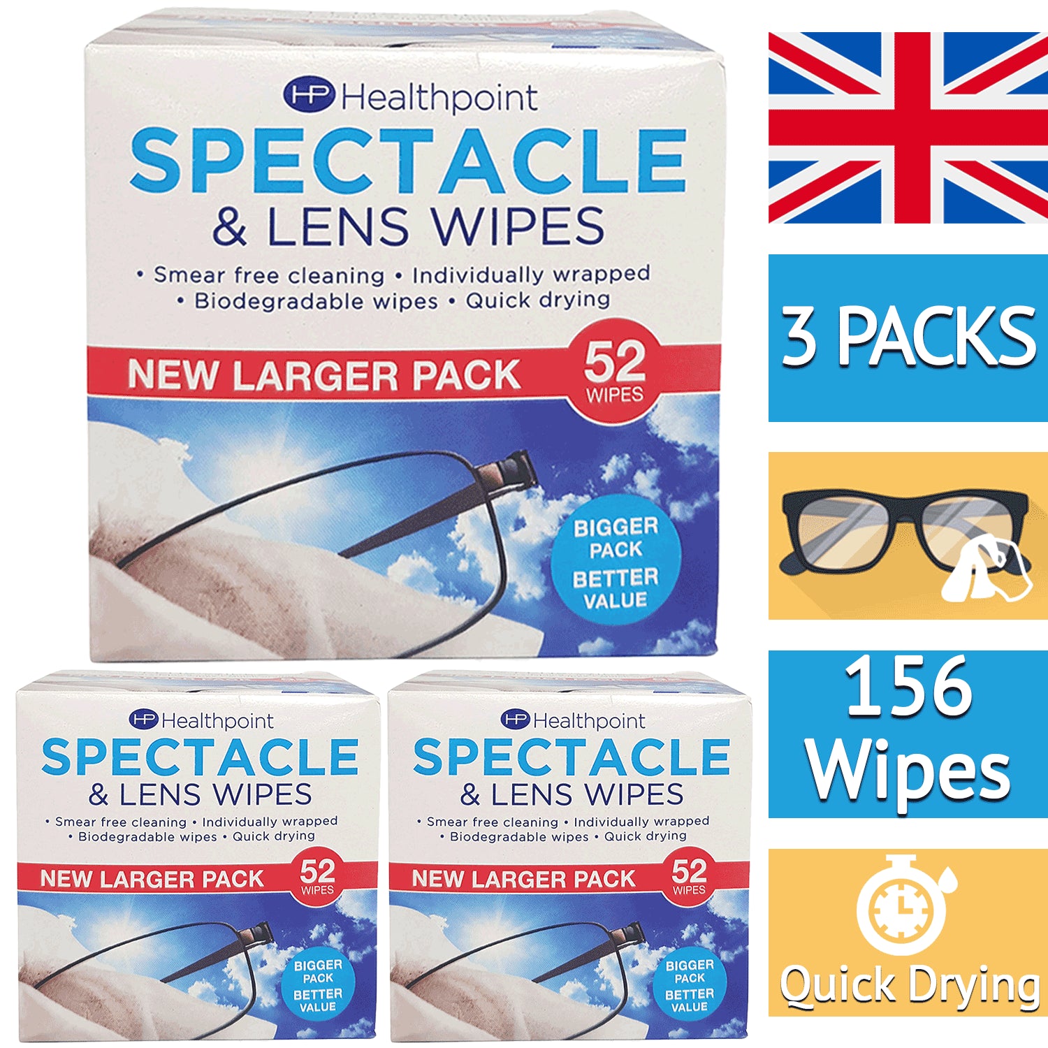 Spectacle Wipes 52pk X 3 Spectacle Wipes
