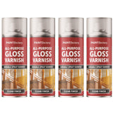 4X Paint Factory Clear Gloss Varnish Spray 400ml