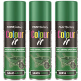 3X Grass Green Gloss Spray Paint 250ml