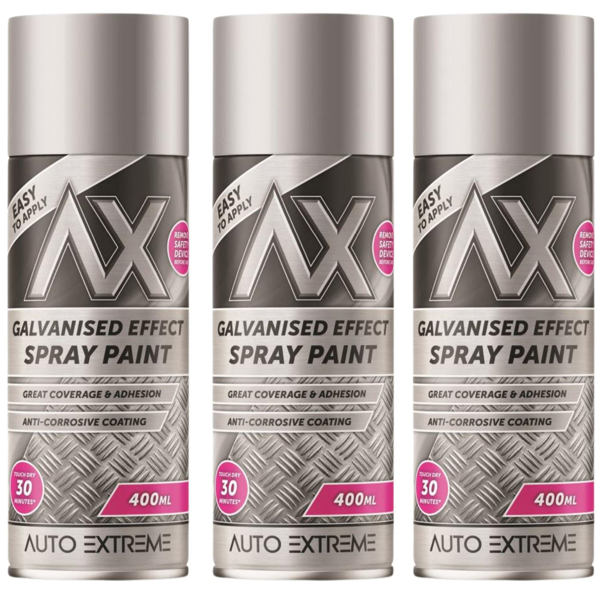 3X Paint Factory Galvanised Effect Spray Paint 400ml