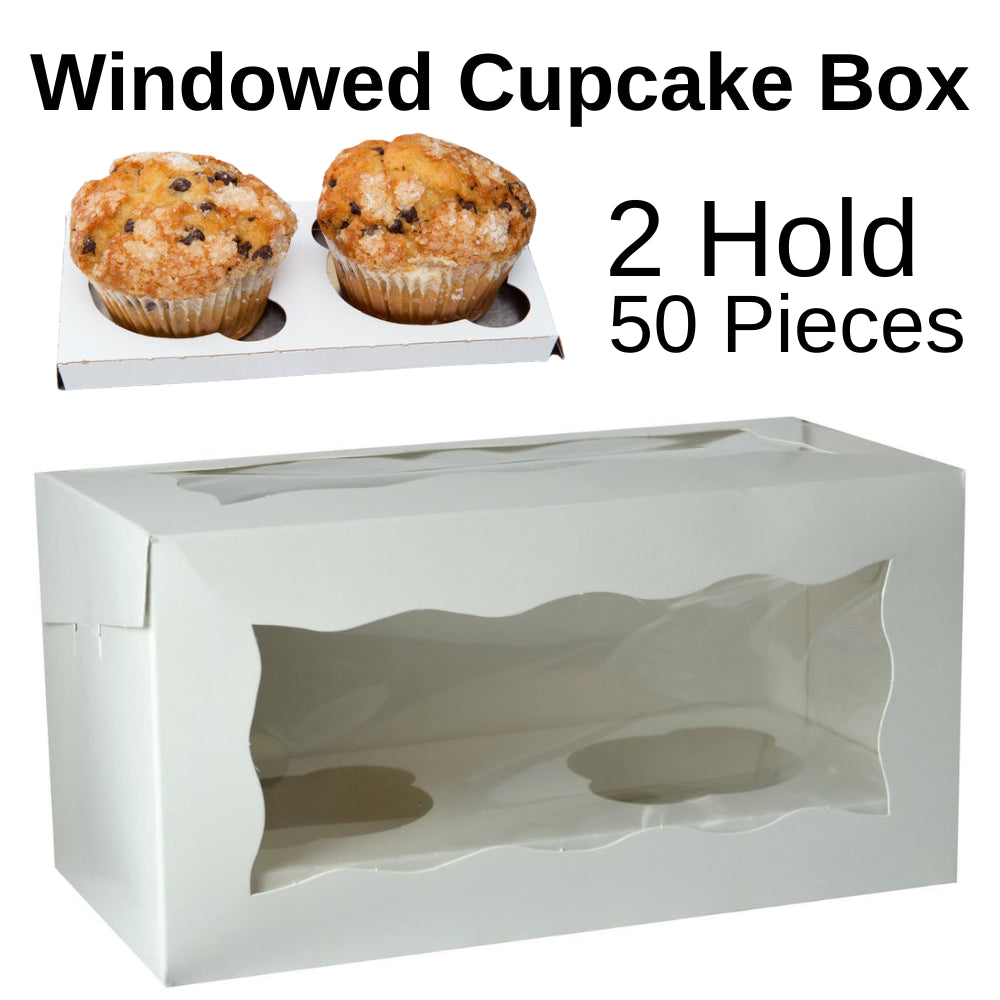 2 Hole 50X Cupcake Boxes