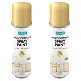 2X Overlay Gold Metallic 400ml Professional Spray Paint