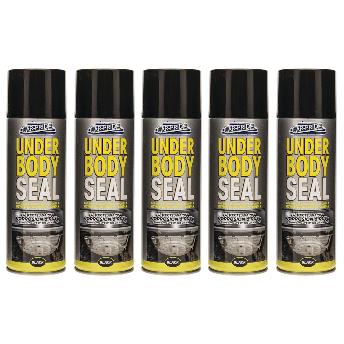5X Underbody Seal Black Spray 400ml Spray Paint