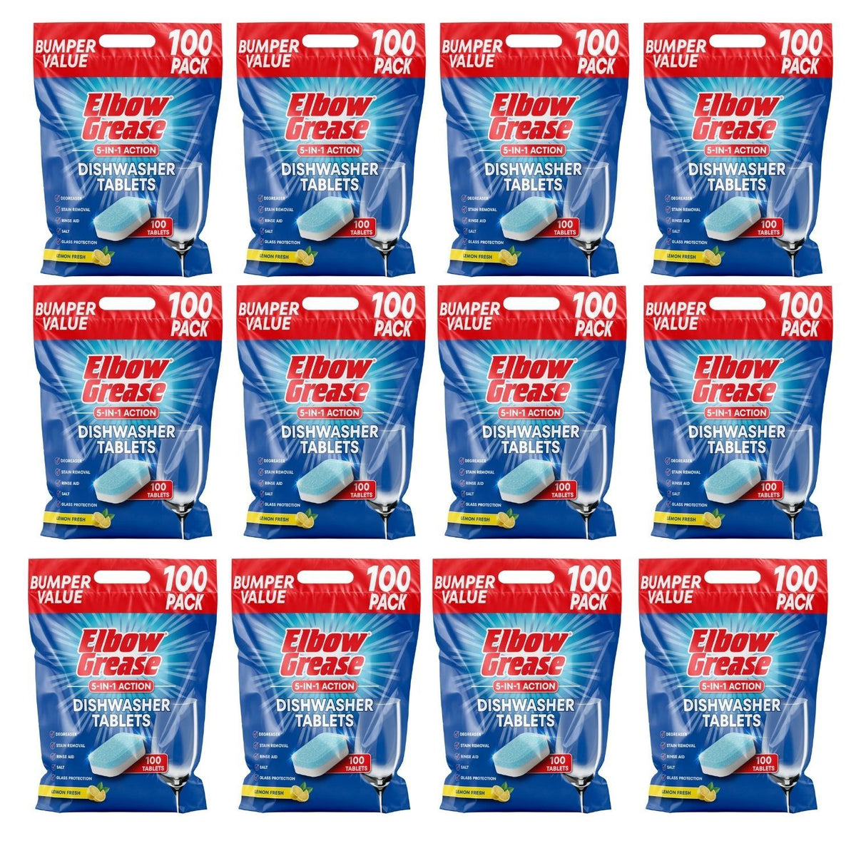 12X - Elbow Grease Dishwasher Tablets 100Pk