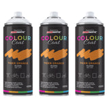 3X Tiger Orange RAL 2011 Gloss Spray Paint 400ml