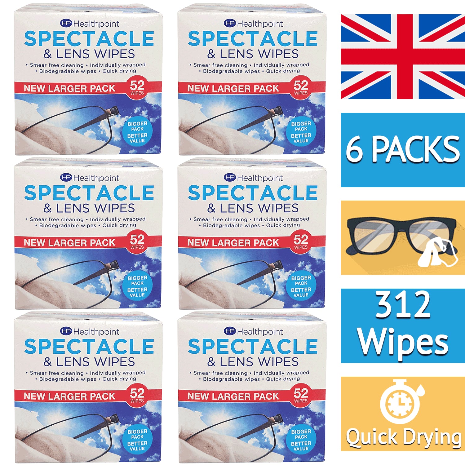 Spectacle Wipes 52pk X 4 Spectacle Wipes