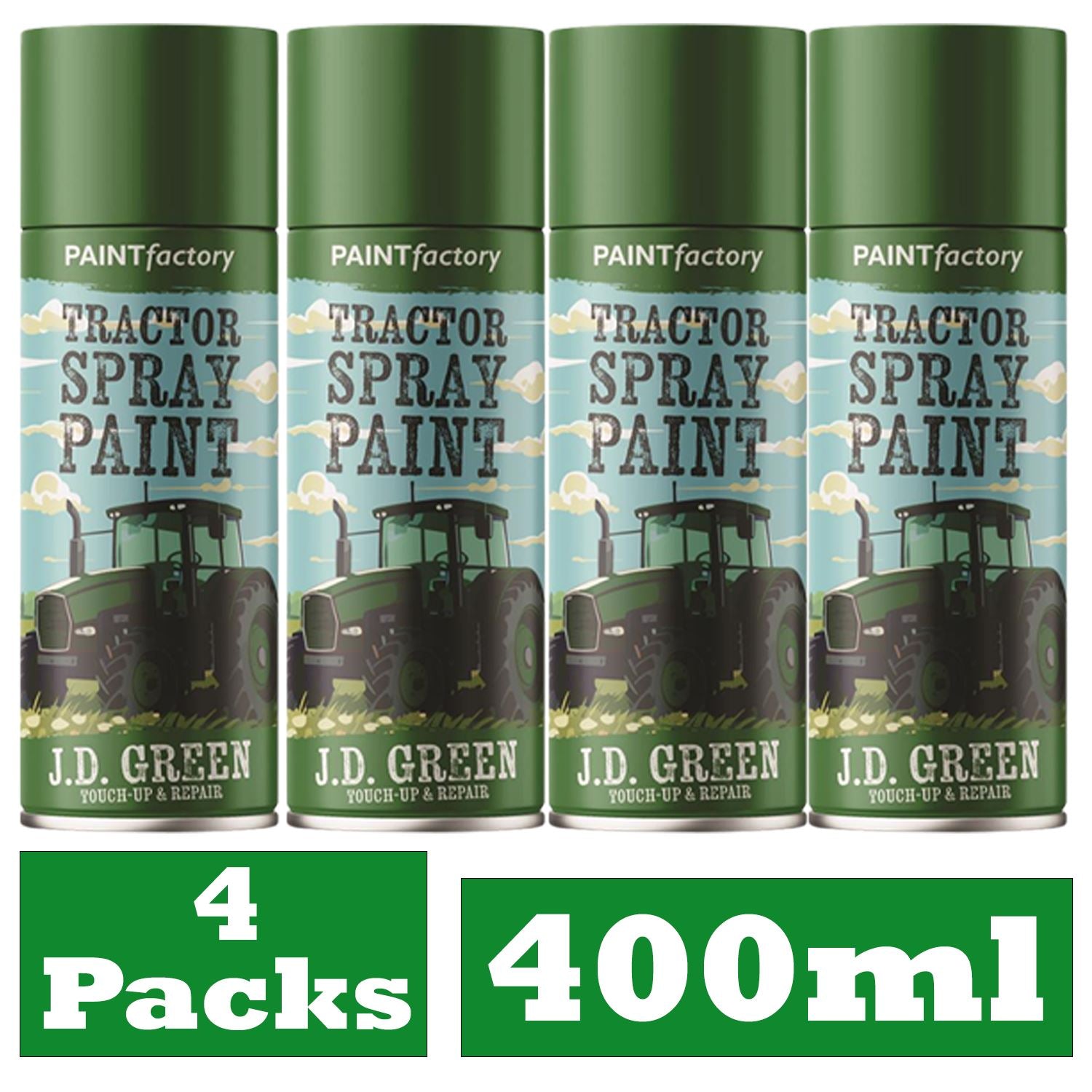 4X - Tractor Spray Paint John Deere Green 400ml Spray Paint