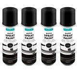 4X Overlay Gloss Black Auto Professional Spray Paint 250ml