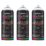 3X Nutmeg Brown RAL 8025 Satin Spray Paint 400ml