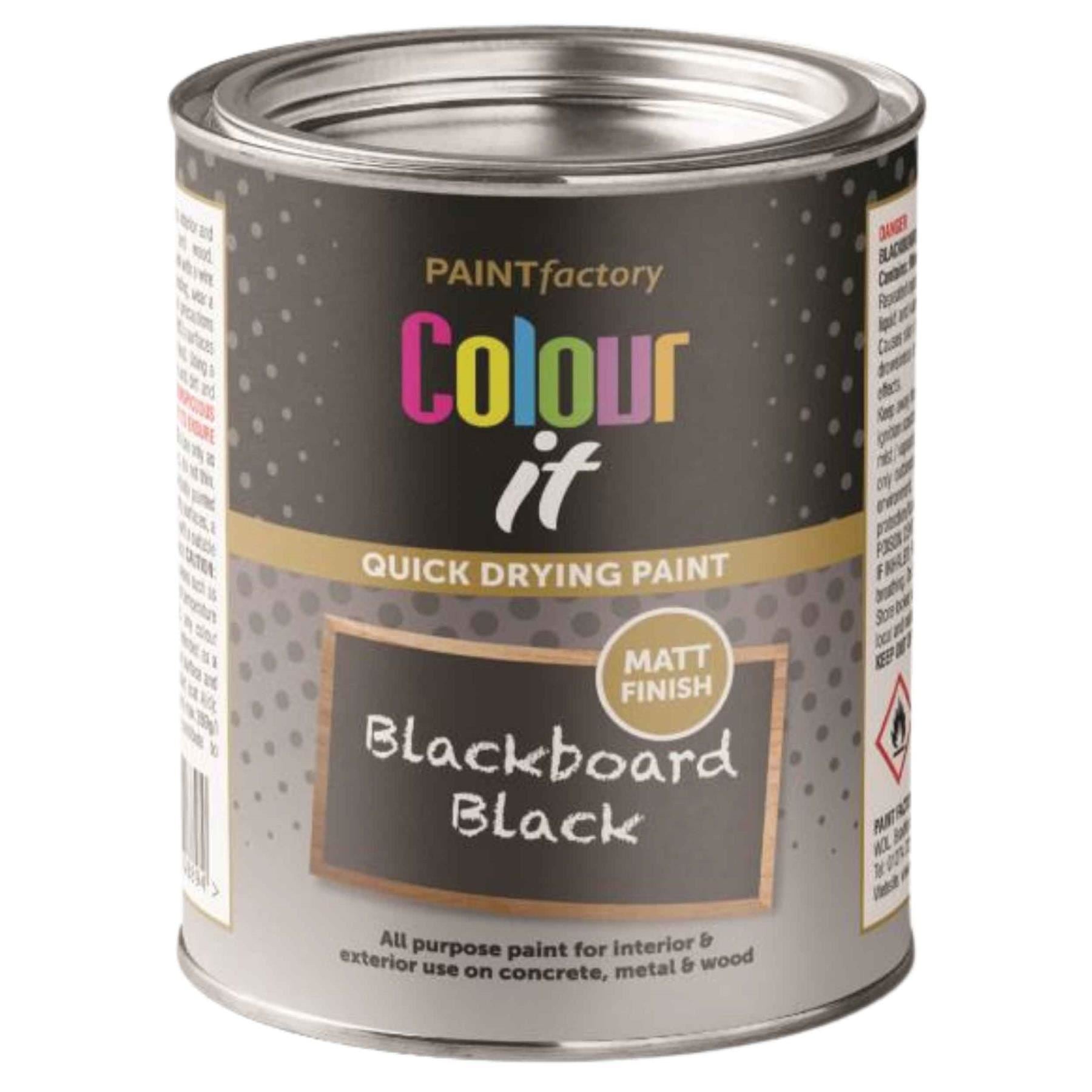 24X - Paint Factory Blackboard Black Paint Tin 300ml