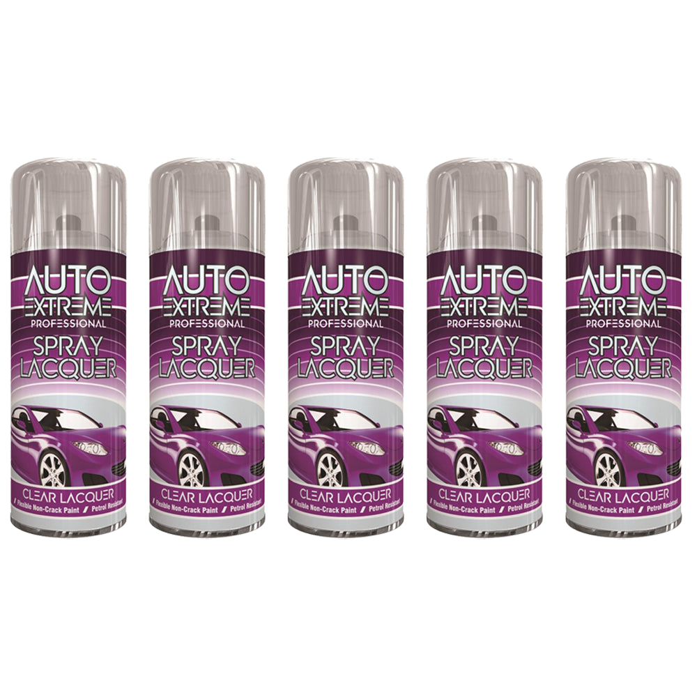 5X Auto Extreme Clear Lacquer Spray 400ml Spray Paint