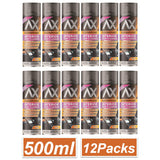Auto Extreme Black Gloss Interior Trim Cleaner Spray 500ml in a pack of 12 cans for vehicle detailing