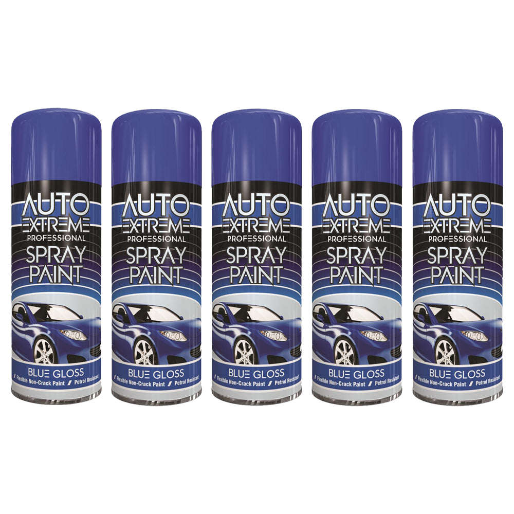 5X Auto Extreme Blue Spray Paint 400ml Spray Paint