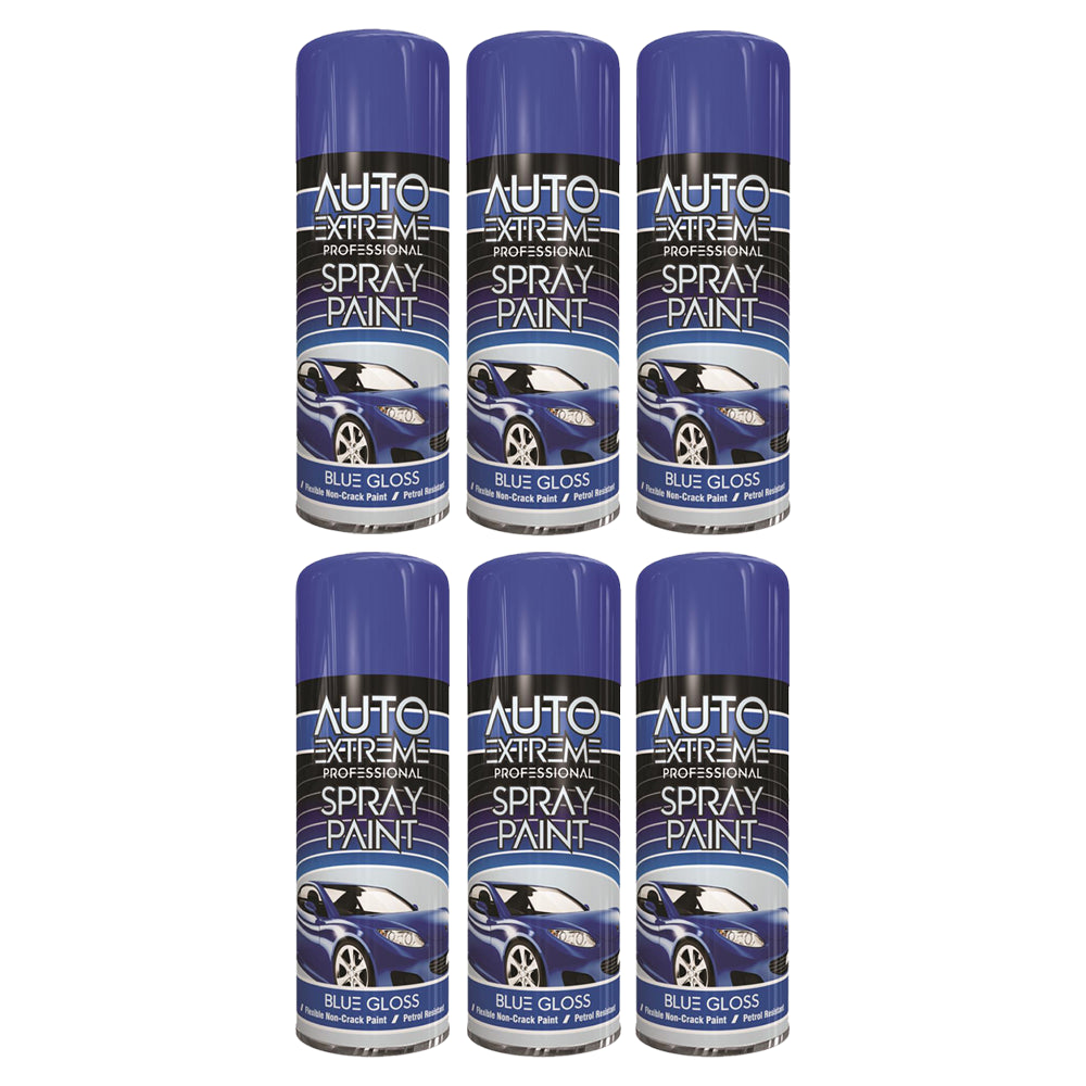 6X Auto Extreme Blue Spray Paint 400ml Spray Paint