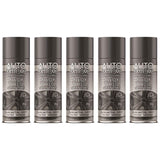 Five cans of Auto Extreme professional alloy wheel gun metal grey spray paint with satin finish