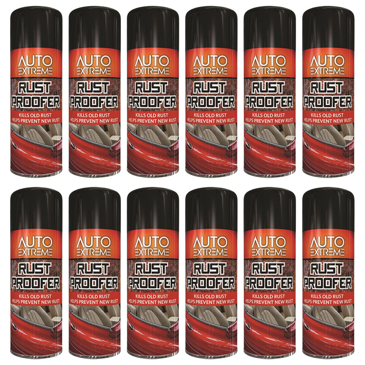 Auto Extreme Rust Proofer Spray 400ml designed to kill existing rust and prevent new corrosion