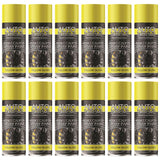 Auto Extreme yellow brake caliper spray paint in glossy finish, pack of 12 cans for car enthusiasts