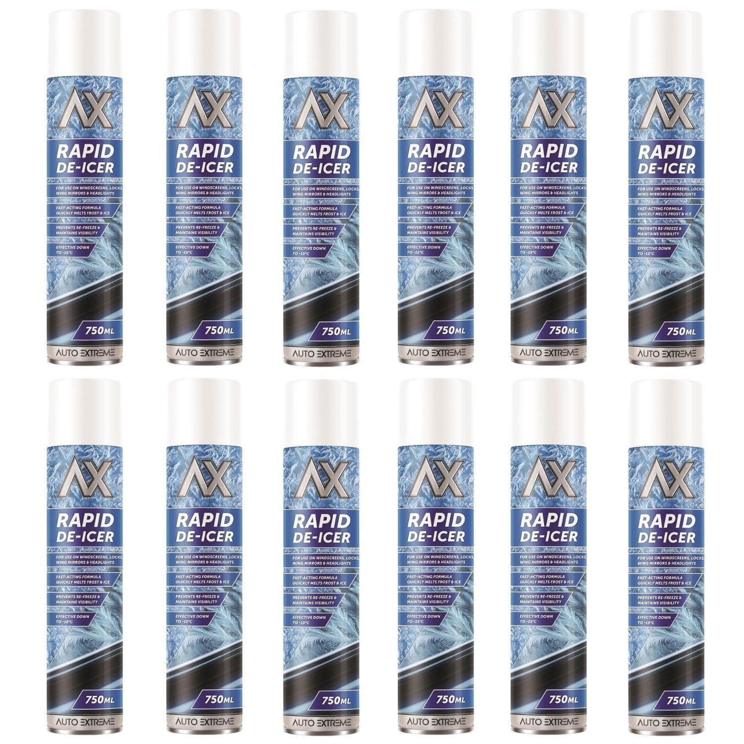Auto Extreme Rapid De-Icer Spray for quick ice removal from freezer with fridge surfaces