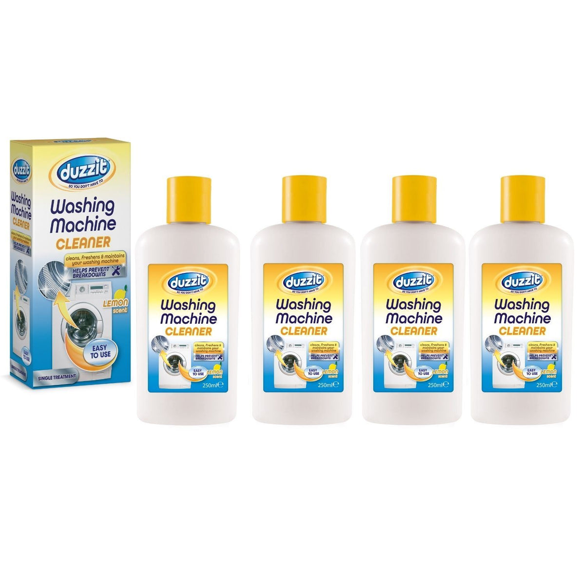 4X - Duzzit Washing Machine Cleaner Citrus 250ml