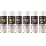 6X Paint Factory White Satin Spray Paint 400ml
