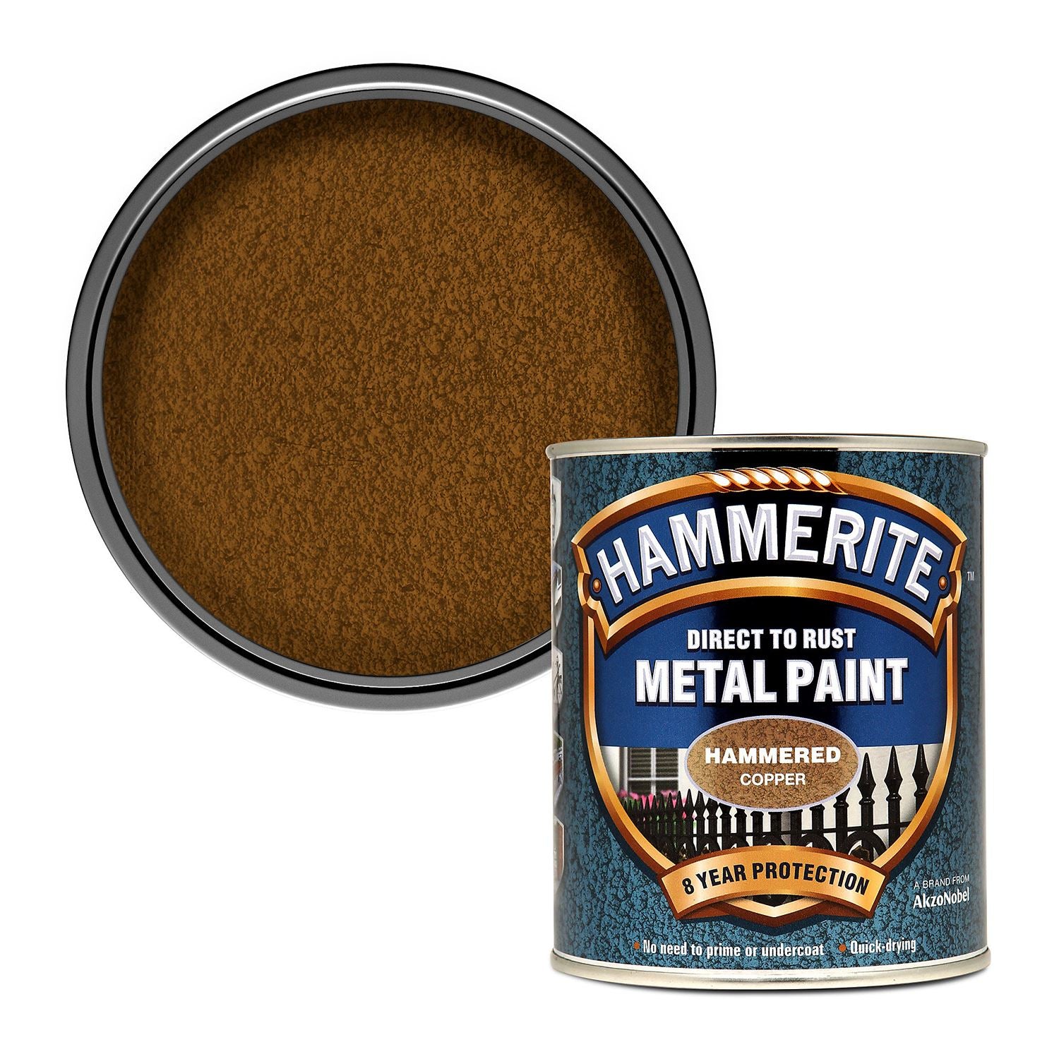 5X Hammerite Hammered Copper Paint 750ml
