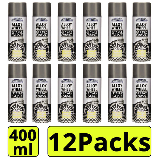 12X - Alloy Wheel Spray Silver Gloss 400ml