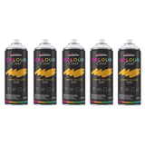 5X Lemon Yellow RAL 1037 Gloss Spray Paint 400ml