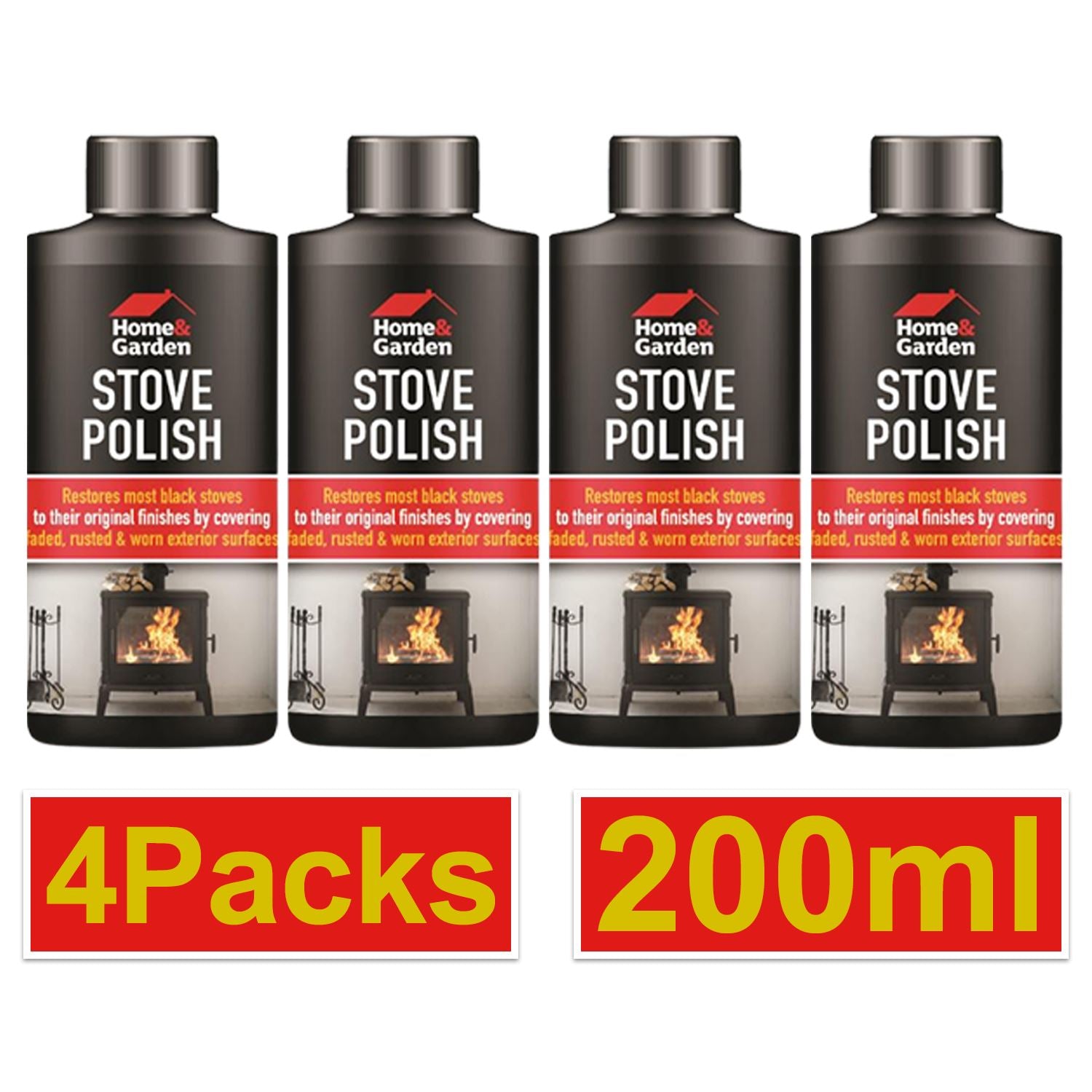 4X - Stove Polish Spray 200ml Cleaner