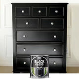 5X Black Gloss Non-Drip Paint 300ml