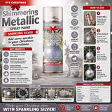 5X - Rapide Christmas Metallic Silver 200ml Spray Paint