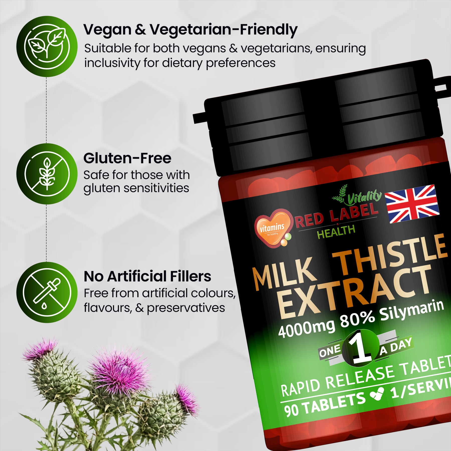 Milk Thistle 90 Tablets 4000mg