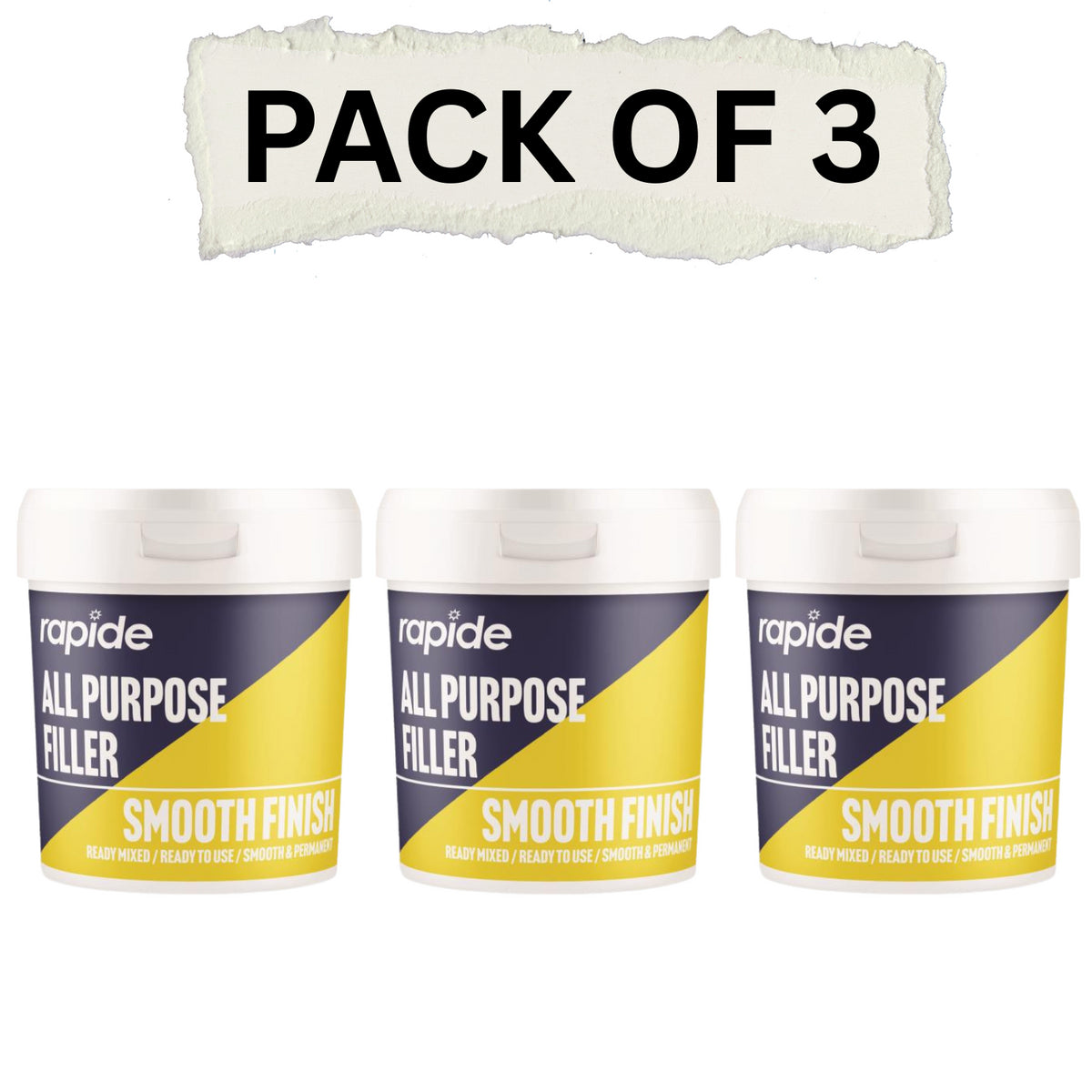 3X All Purpose  Filler White Smooth  For Gap Walls Interior Exterior Use 470g