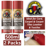 2X Saao Spray Adhesive 500ml Adhensive Spray