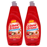 2X Elbow Grease Washing Up Liquid, Apple & Cinnamon Fresh 600ml Power Degreaser