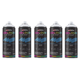 5X Brilliant Sapphire RAL 5007 Gloss Spray Paint 400ml