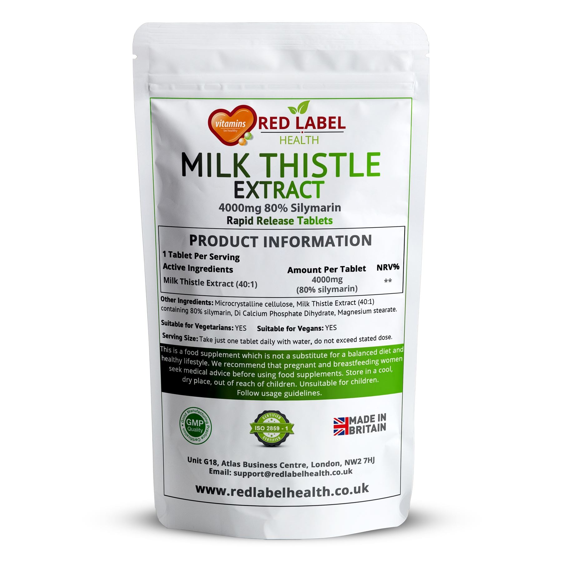Milk Thistle Extract 4000mg - 300 Tablets Milk Thistle