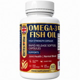 Brits Vita Omega 3 Fish Oil 1000mg, 60 Softgels, for Heart, Brain & Vision