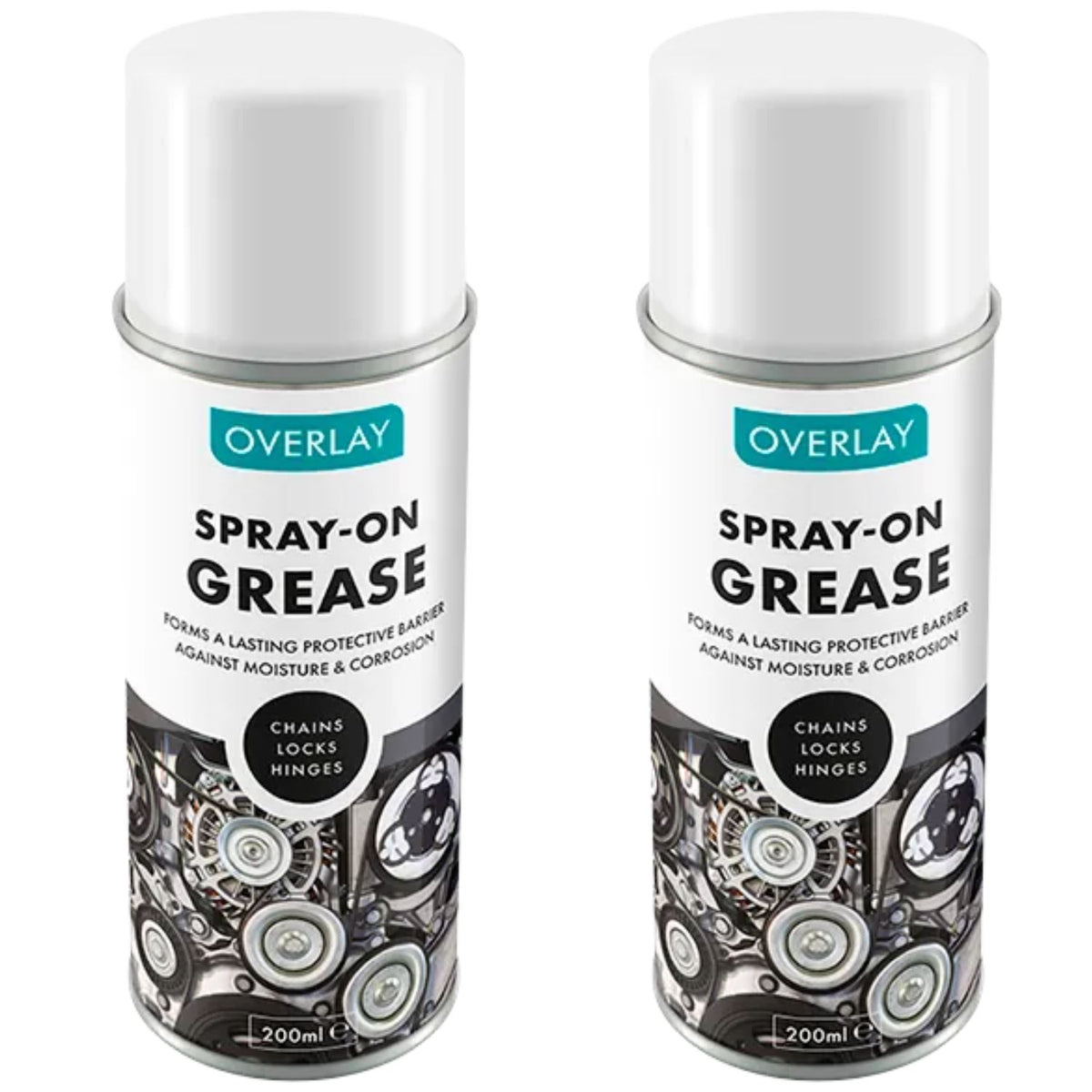 2X Overlay Clear Grease Professional Spray Lubricant 200ml