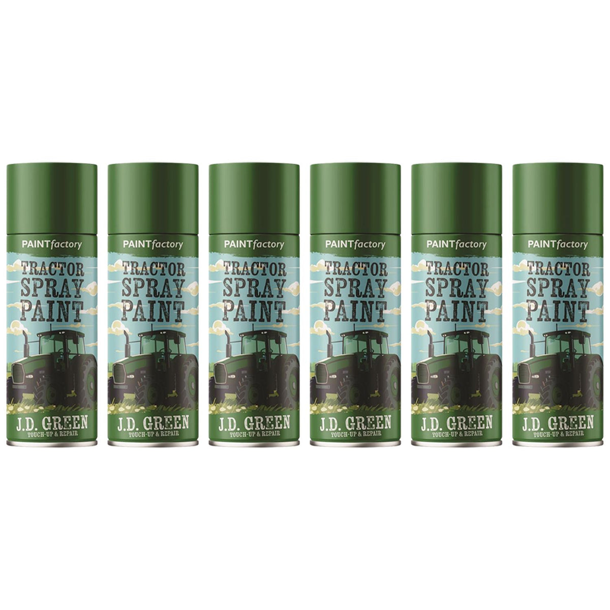 6X - Tractor Spray Paint John Deere Green 400ml Spray Paint