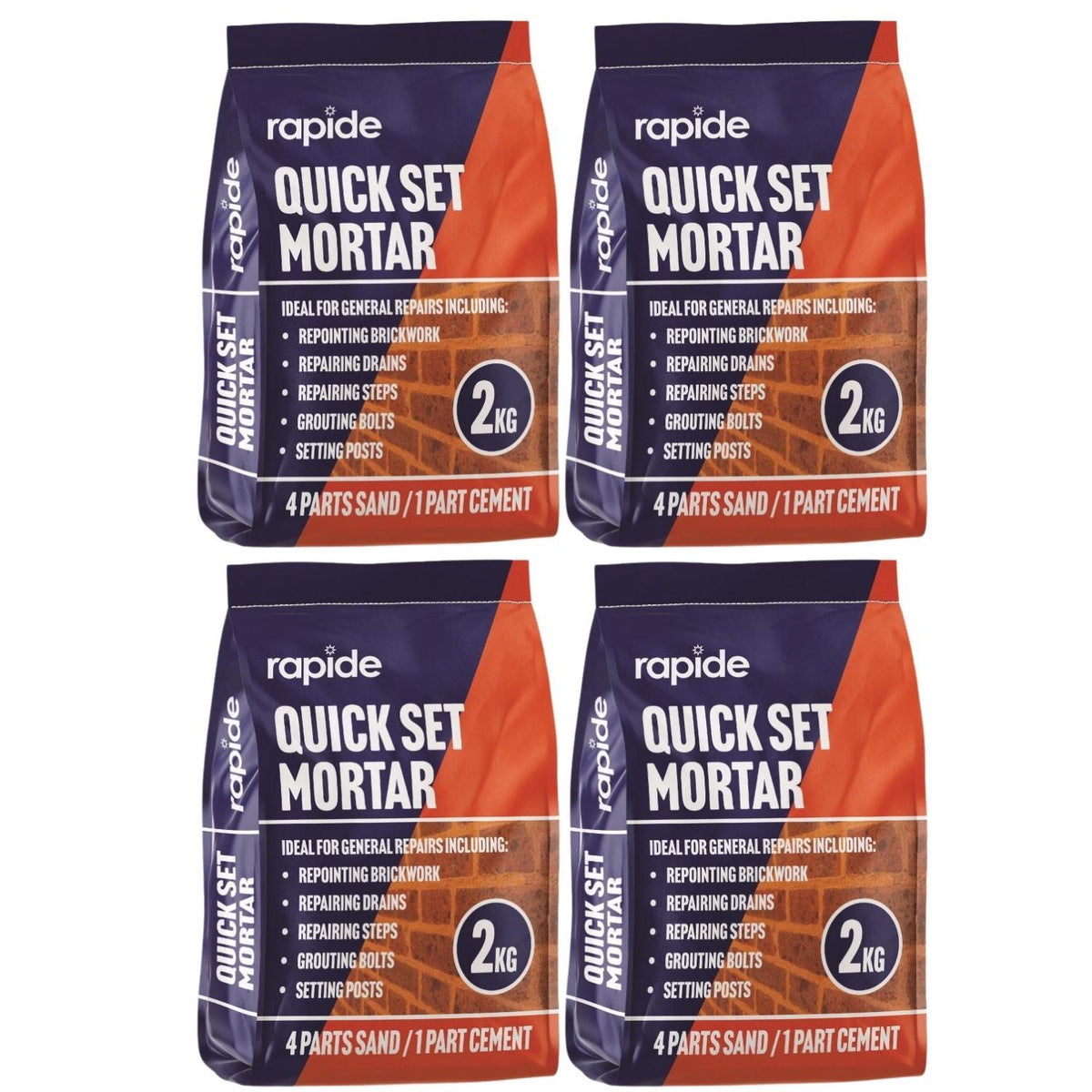 4X - Rapide Ready Mixed Concrete Mortar Bag 2Kg