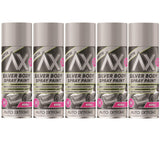 5X Auto Extreme Silver Spray Paint 400ml