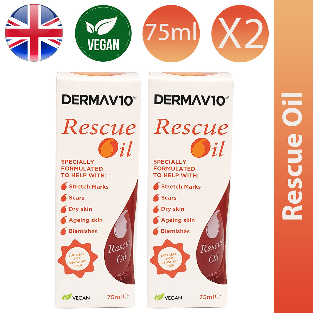2X Rescue Oil 75ml Rescue Oil