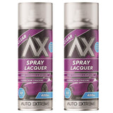 2X Auto Extreme Clear Lacquer Spray 400ml