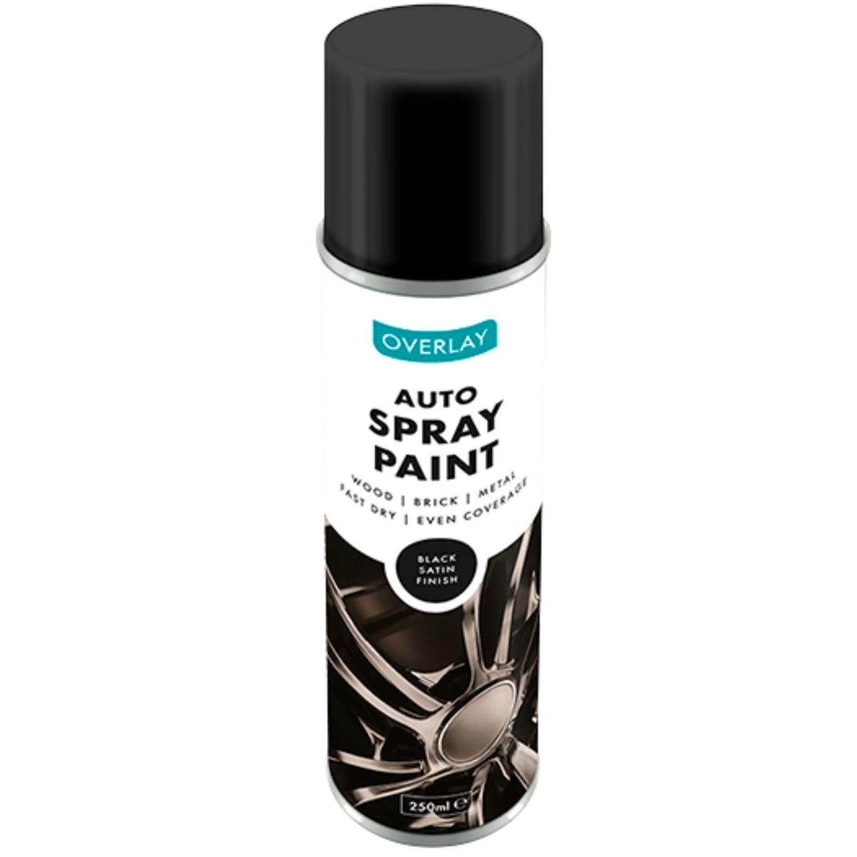 Overlay Satin Black Auto Professional Spray Paint 250ml