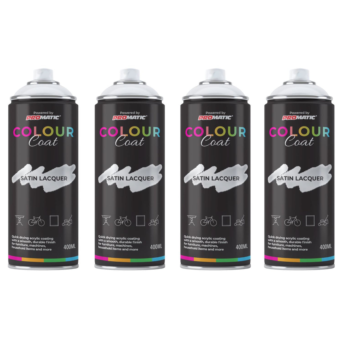 4X Clear Coat Clear Satin Spray 400ml