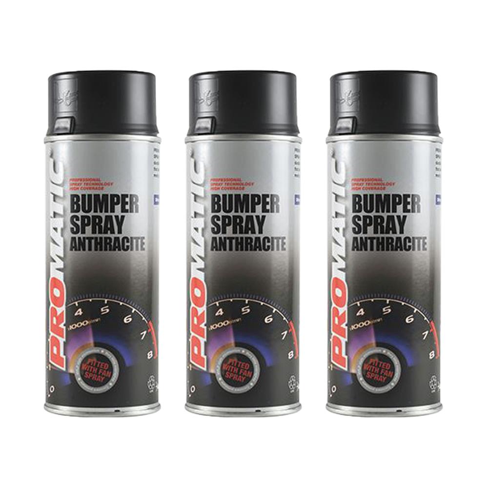 3X Promatic Bumperspray Anthracite Spray Paint 400ml Pack of 3 | Free ...