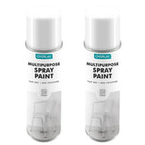 2X Overlay White Primer Matt Auto Professional Spray Paint 400ml