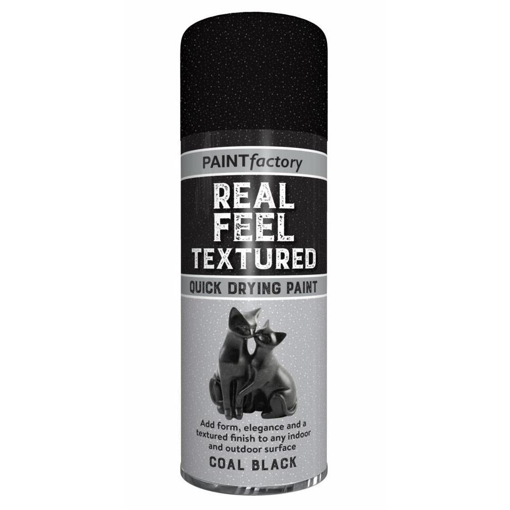 Paint Factory Textured Effect Black Spray Paint 400ml