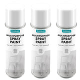 3X Overlay White Primer Matt Auto Professional Spray Paint 400ml